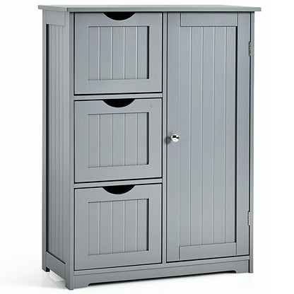 Compact Bathroom Storage Cabinet with 3 Drawers & Adjustable Shelf for Organized Storage
