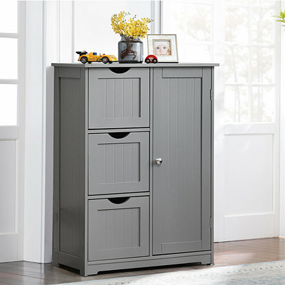 Compact Bathroom Storage Cabinet with 3 Drawers & Adjustable Shelf for Organized Storage