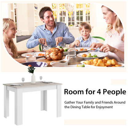 Spacious 47 Inch Dining Table for Kitchen and Small Dining Areas - Light Grey