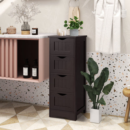 4 Drawer Floor Cabinet with Anti-Tip Device for Safe Storage