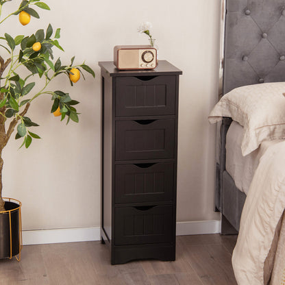 4 Drawer Floor Cabinet with Anti-Tip Device for Safe Storage