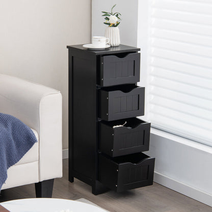 4 Drawer Floor Cabinet with Anti-Tip Device for Safe Storage