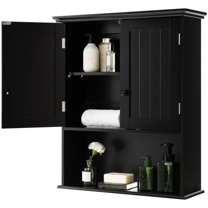 Wall-Mounted Medicine Cabinet with Adjustable Shelves and Storage