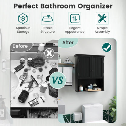 Wall-Mounted Medicine Cabinet with Adjustable Shelves and Storage