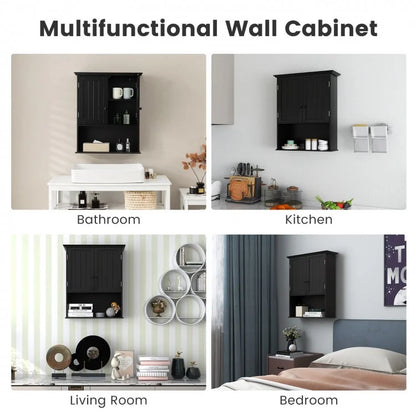 Wall-Mounted Medicine Cabinet with Adjustable Shelves and Storage