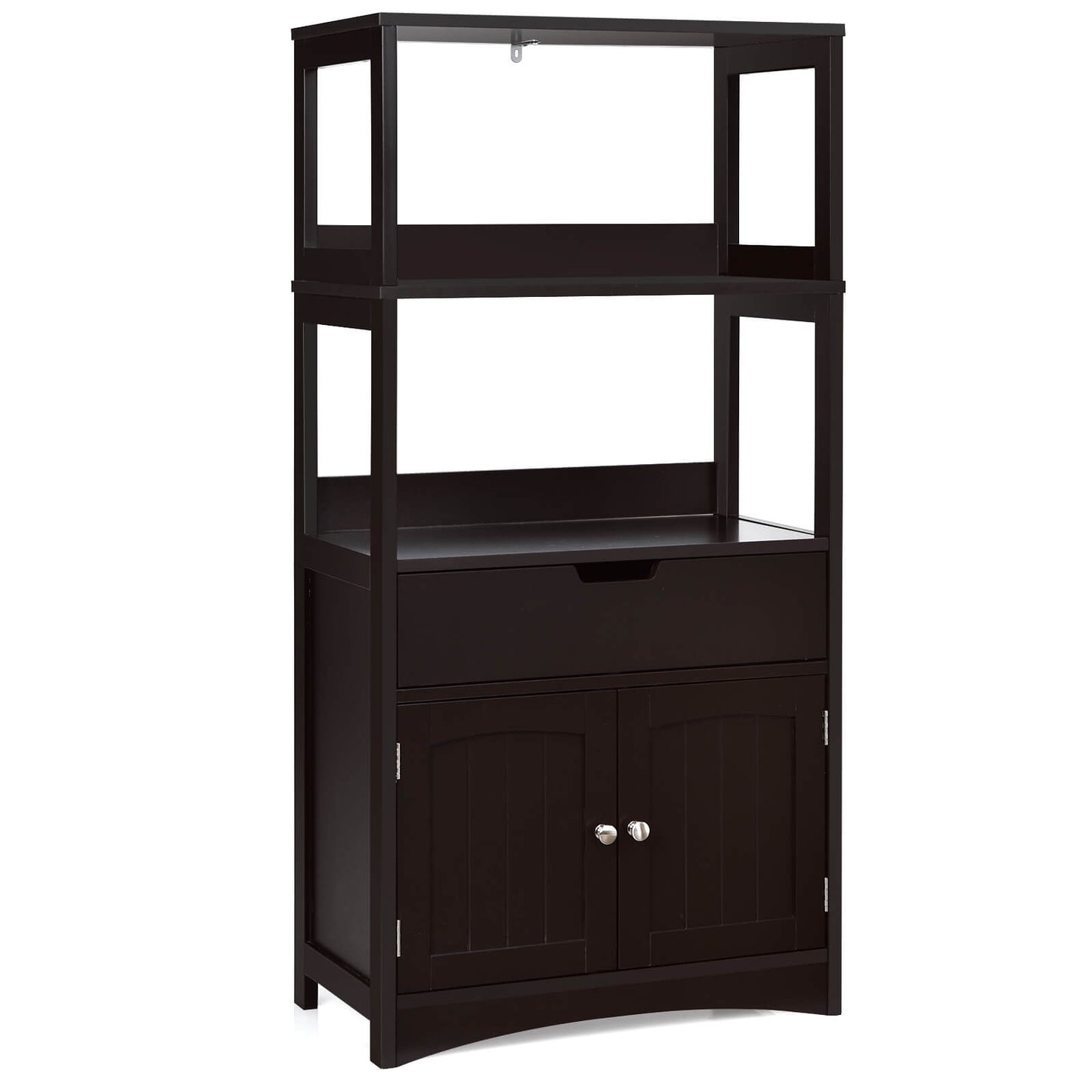 MDF Multifunctional Storage Cabinet with Shelves, Drawer & Enclosed Cabinet
