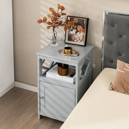 Stylish Bathroom Floor Cabinet with Open Shelf & Single Door Storage