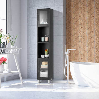 71" Tall Bathroom Storage Cabinet with Display Shelves & Organizer for Bedroom