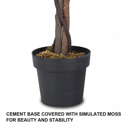 Elegant 6' Artificial Wisteria Tree with Lush Silk Leaves and Flowers