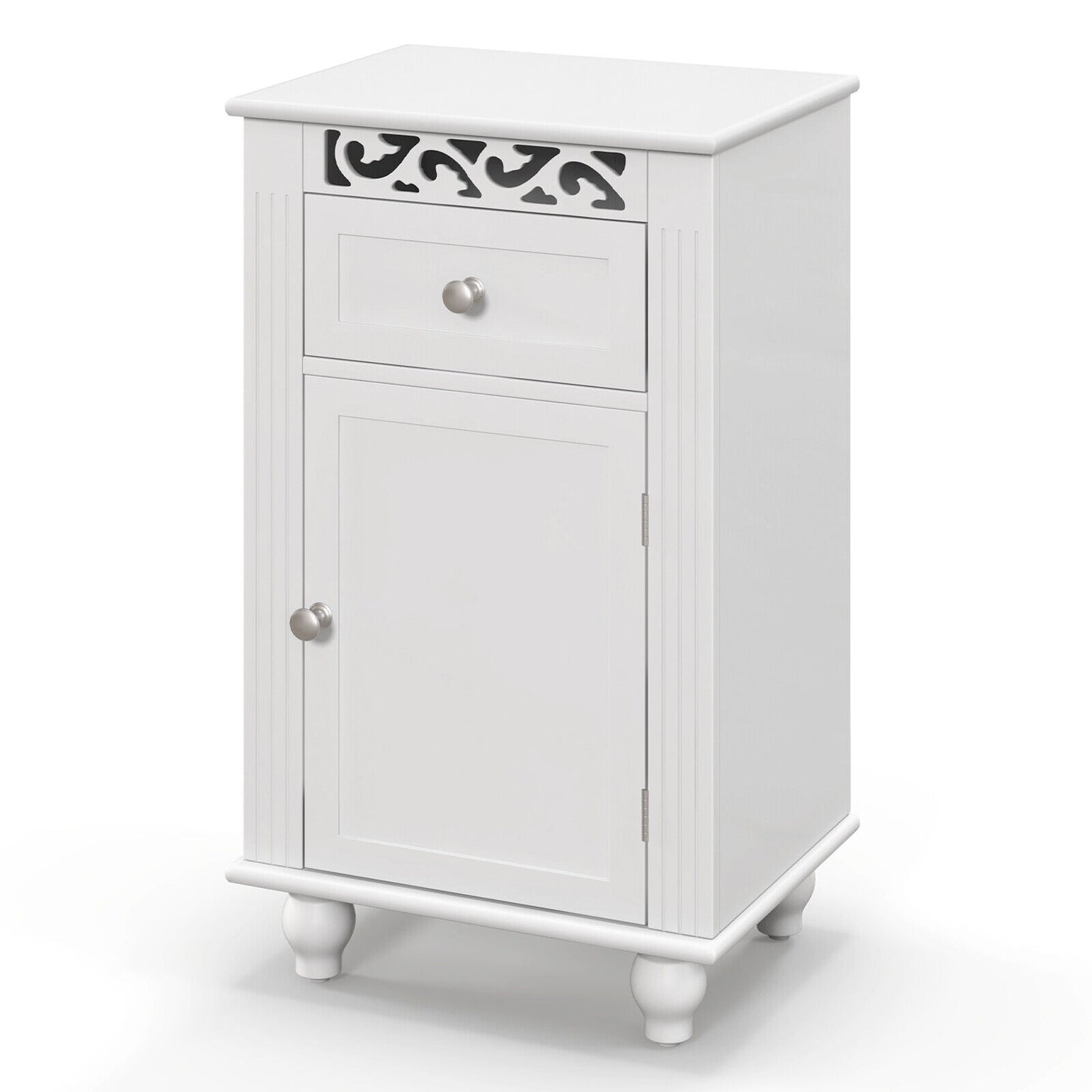 Versatile Bathroom Storage Cabinet with Drawer & Adjustable Shelf