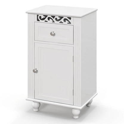 Versatile Bathroom Storage Cabinet with Drawer & Adjustable Shelf