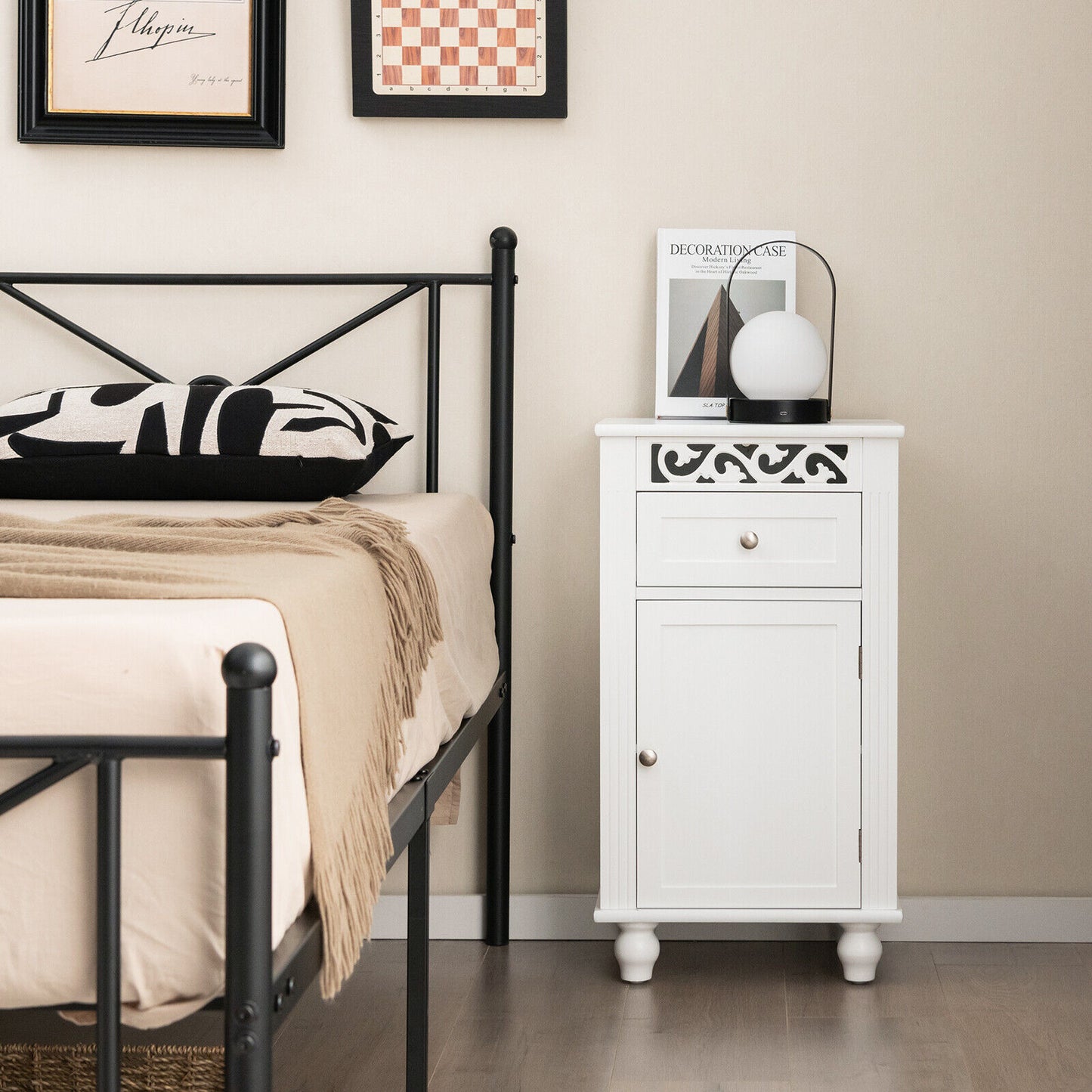 Versatile Bathroom Storage Cabinet with Drawer & Adjustable Shelf
