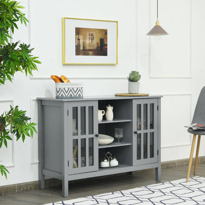 Modern Wooden TV Stand Cabinet with Storage for TVs up to 50 Inches – Grey