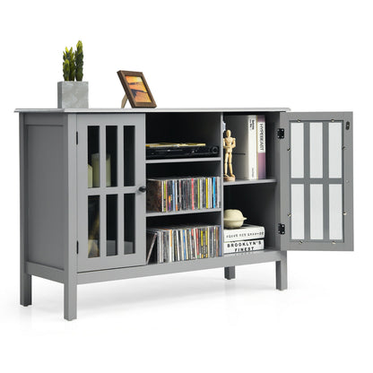 Modern Wooden TV Stand Cabinet with Storage for TVs up to 50 Inches – Grey