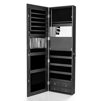 4 Drawer Multipurpose Storage Cabinet with Adjustable Shelves – Black