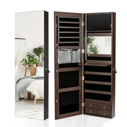 4 Drawer Multipurpose Storage Cabinet with Adjustable Shelves – Brown