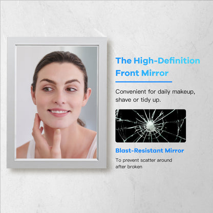 Modern Wall-Mounted Medicine Cabinet with Mirror and Adjustable Shelf
