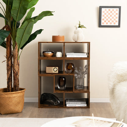 Adjustable 3-Piece TV Console with Shelves for TVs up to 65 Inch in Brown Finish