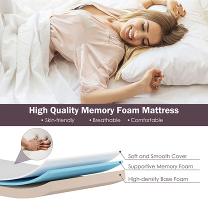 Portable Rollaway Bed with Memory Foam Mattress and Dust-Proof Bag – Made in Italy
