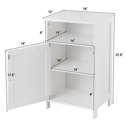 Freestanding Bathroom Storage Cabinet with Adjustable Shelves
