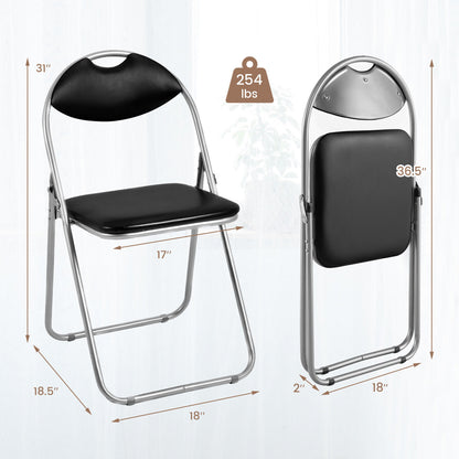 Set of 2 Portable Folding Chairs with Carrying Handles – Space-Saving, Sturdy & Comfortable