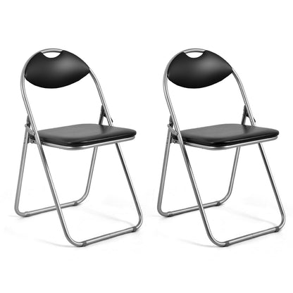 Set of 2 Portable Folding Chairs with Carrying Handles – Space-Saving, Sturdy & Comfortable