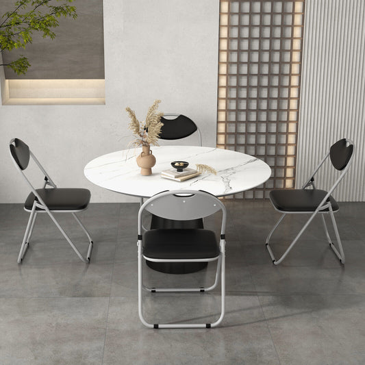 Set of 4 Portable Folding Chairs with Carrying Handles – Space-Saving, Sturdy & Comfortable