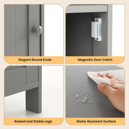 Freestanding Bathroom Storage Cabinet with Adjustable Shelves