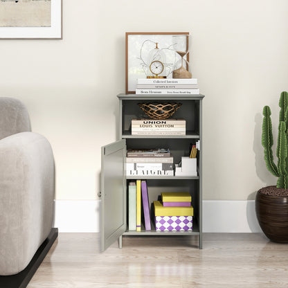 Freestanding Bathroom Storage Cabinet with Adjustable Shelves