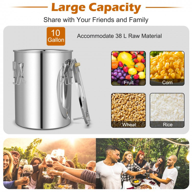 5/10 Gallon Water Alcohol Distiller Kit – DIY Whisky, Brandy & More (22/38L)