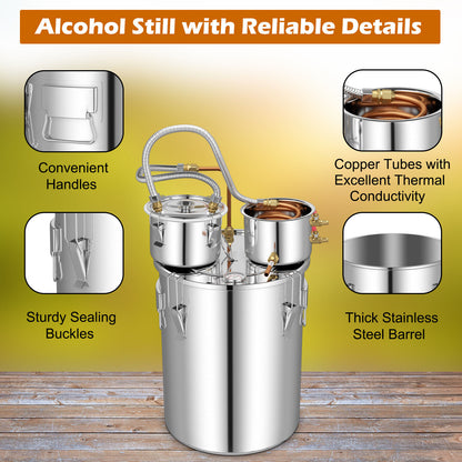 5/10 Gallon Water Alcohol Distiller Kit – DIY Whisky, Brandy & More (22/38L)