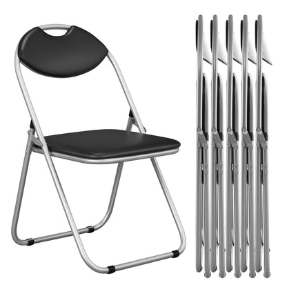 Set of 6 Portable Folding Chairs with Carrying Handles – Space-Saving, Sturdy & Comfortable