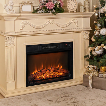 23 Inch Electric Fireplace Insert with Adjustable LED Flame Effects