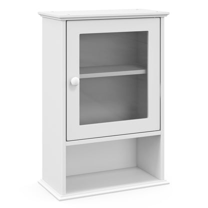 Wall-Mounted Bathroom Cabinet with Adjustable Shelf & Tempered Glass Door