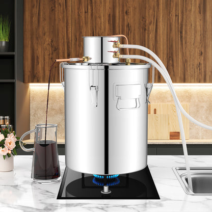 10 Gallon (40L) Water Alcohol Distiller with Dual Stainless Steel Pots for Home Brewing