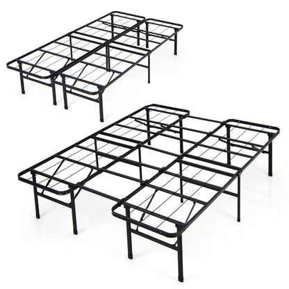 Foldable Steel Platform Bed Frame for Kids and Adults – Full Size