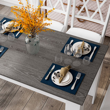 Spacious 47 Inch Dining Table for Kitchen and Small Dining Areas - Dark Grey