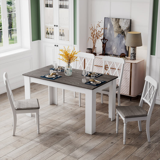 Spacious 47 Inch Dining Table for Kitchen and Small Dining Areas - Dark Grey
