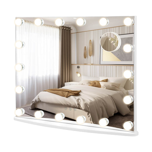 Hollywood Vanity Mirror with 18 Dimmable LED Bulbs & 3 Color Temperature Settings