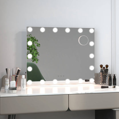 Hollywood Vanity Mirror with 18 Dimmable LED Bulbs & 3 Color Temperature Settings