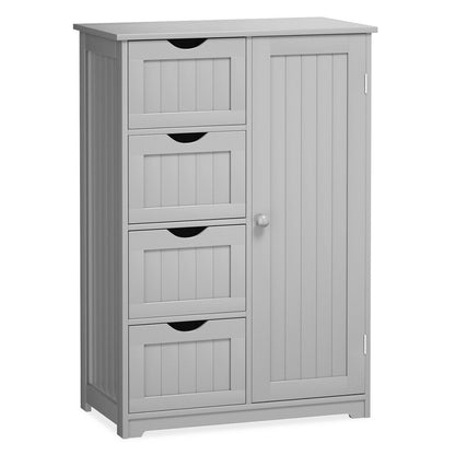 4 Drawer Wooden Standing Storage Cabinet