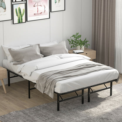 Compact Foldable Metal Platform Bed with Tool-Free Assembly – Full Size