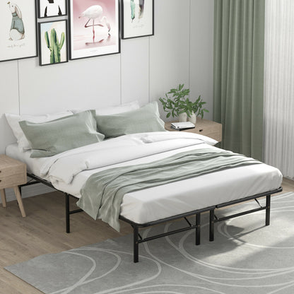 Compact Foldable Metal Platform Bed with Tool-Free Assembly – Queen Size