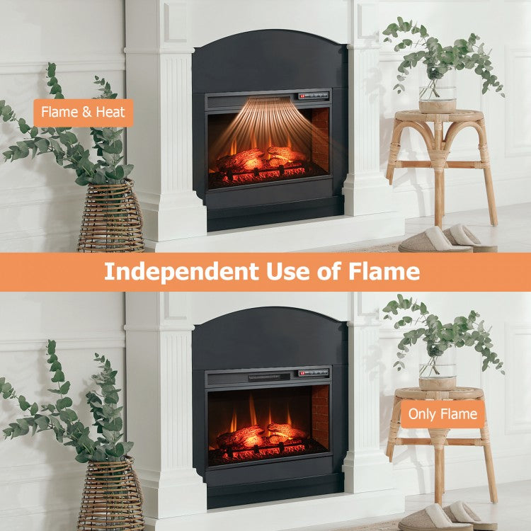 26 Inch Infrared Electric Fireplace Insert with Remote Control & Adjustable Heat
