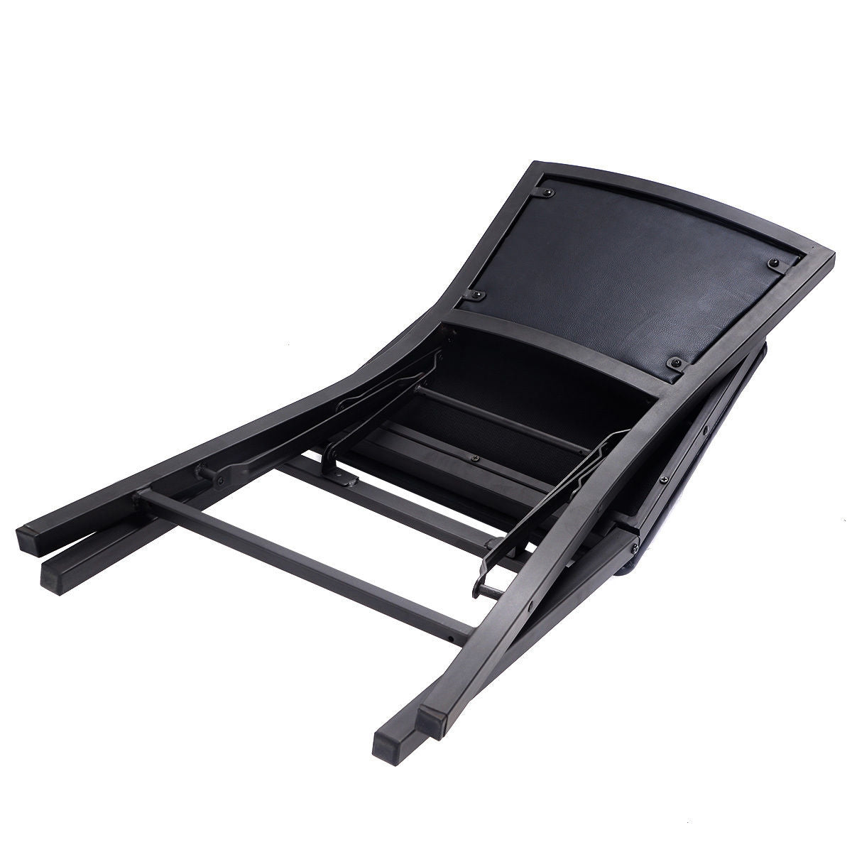 Set of 2 Foldable Metal Dining Chairs with Comfortable Seat and Space Saving Design
