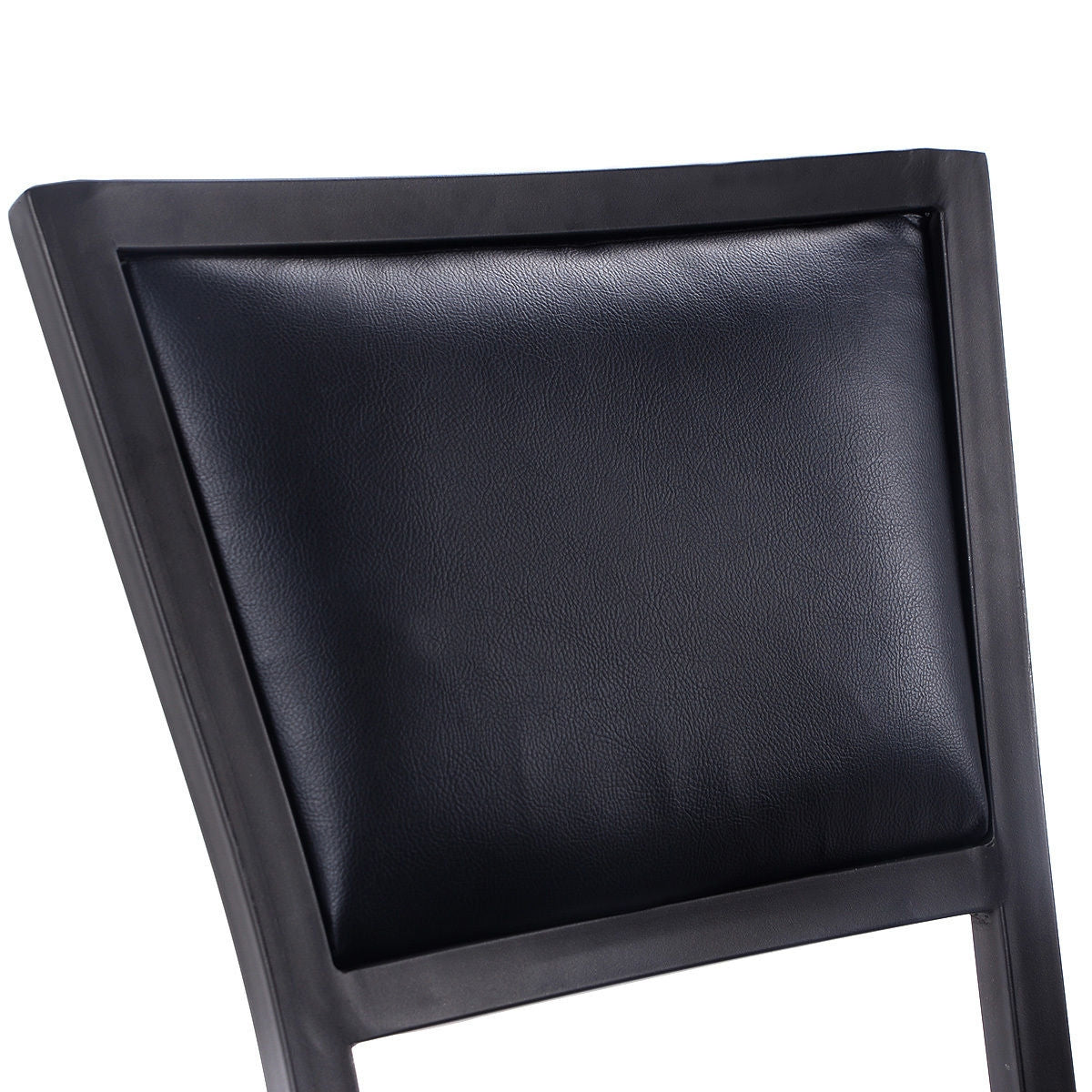 Set of 2 Foldable Metal Dining Chairs with Comfortable Seat and Space Saving Design