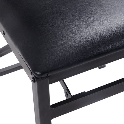 Set of 2 Foldable Metal Dining Chairs with Comfortable Seat and Space Saving Design