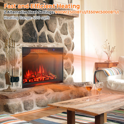 25 Inch Recessed Electric Fireplace Heater