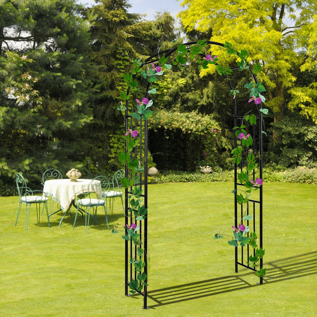 7.2 Foot Garden Arch for Climbing Plants and Outdoor Decor