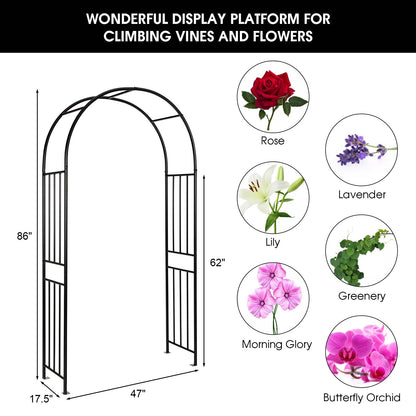 7.2 Foot Garden Arch for Climbing Plants and Outdoor Decor